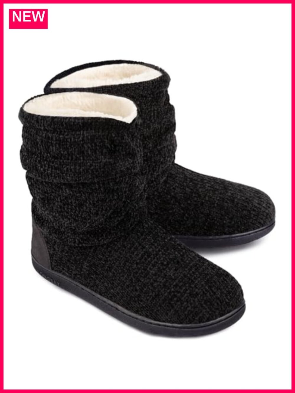 Womens Chenille Velvet Ankle Slipper Boots Fuzzy Fleece Lined Memory Foam